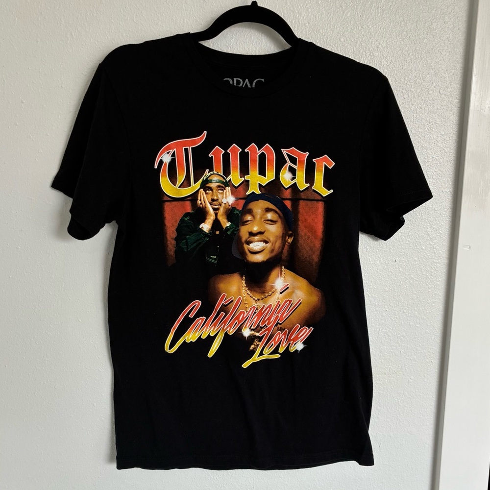 2Pac California Love Graphic Tee Black Rap Hip Hop Shirt Small